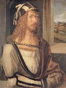 Albrecht Durer Sele-portrait with Landscape painting